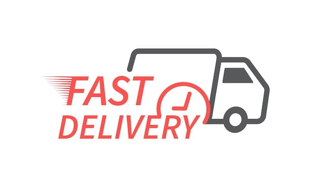 Fast delivery truck icon